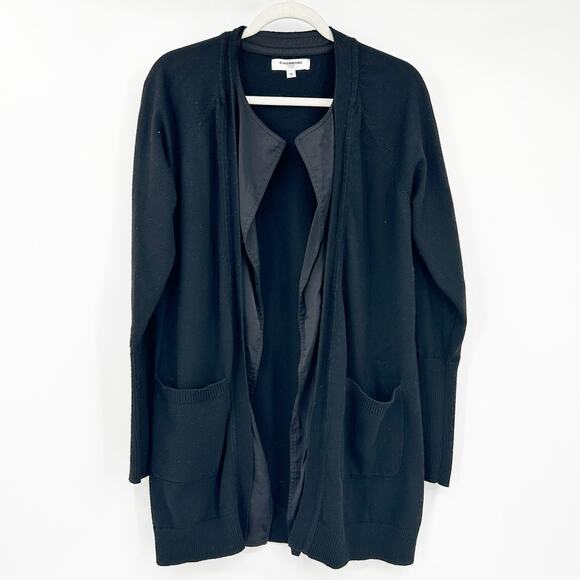 KF/KaufmanFranco Womens Quiet Luxury Minimalist Woven Wool Blend Cardigan Size S - Picture 2 of 6